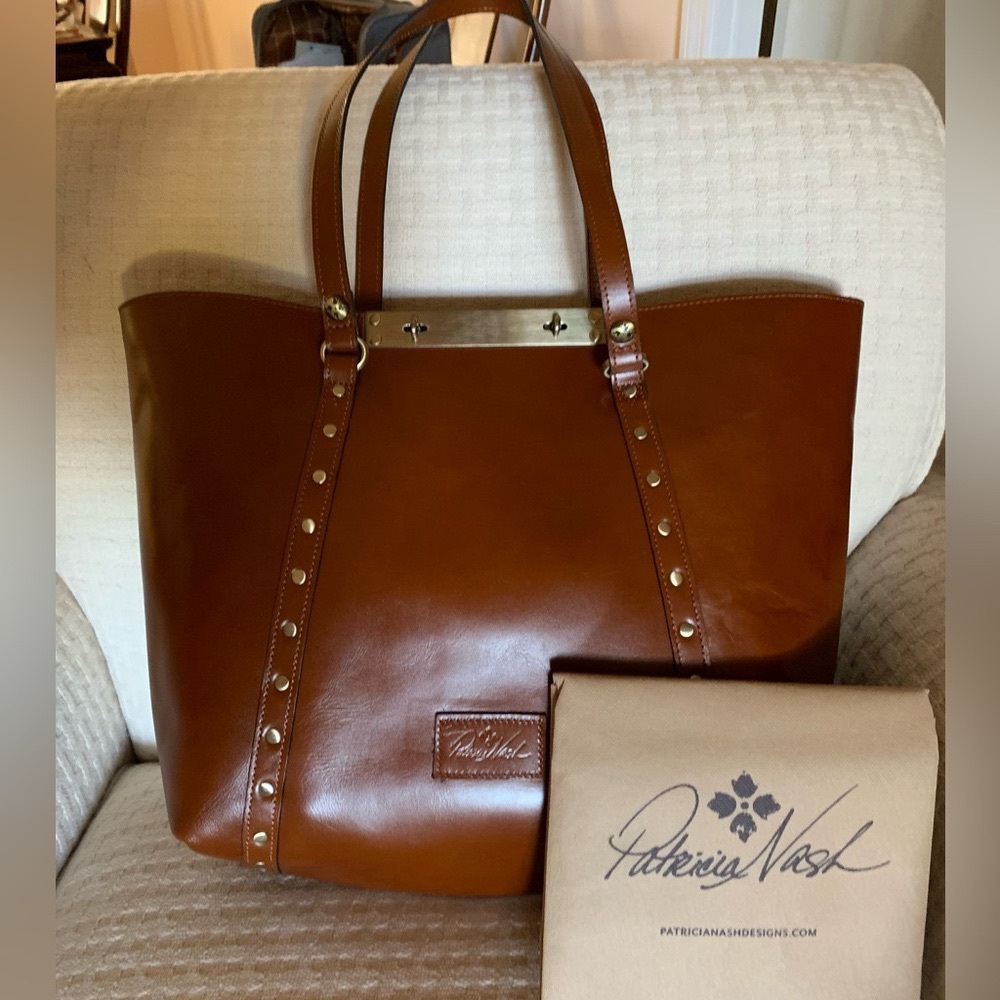 Patricia Nash Tote/Handbag, Lge, Brown, Benvenuto, NWT